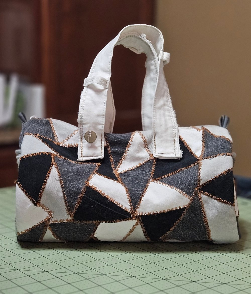 Image of Patchwork Bullet Bag (was $65.00)