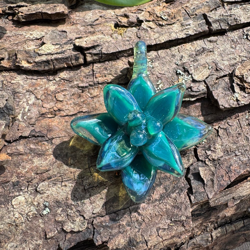 Aqua Succulent Pendant