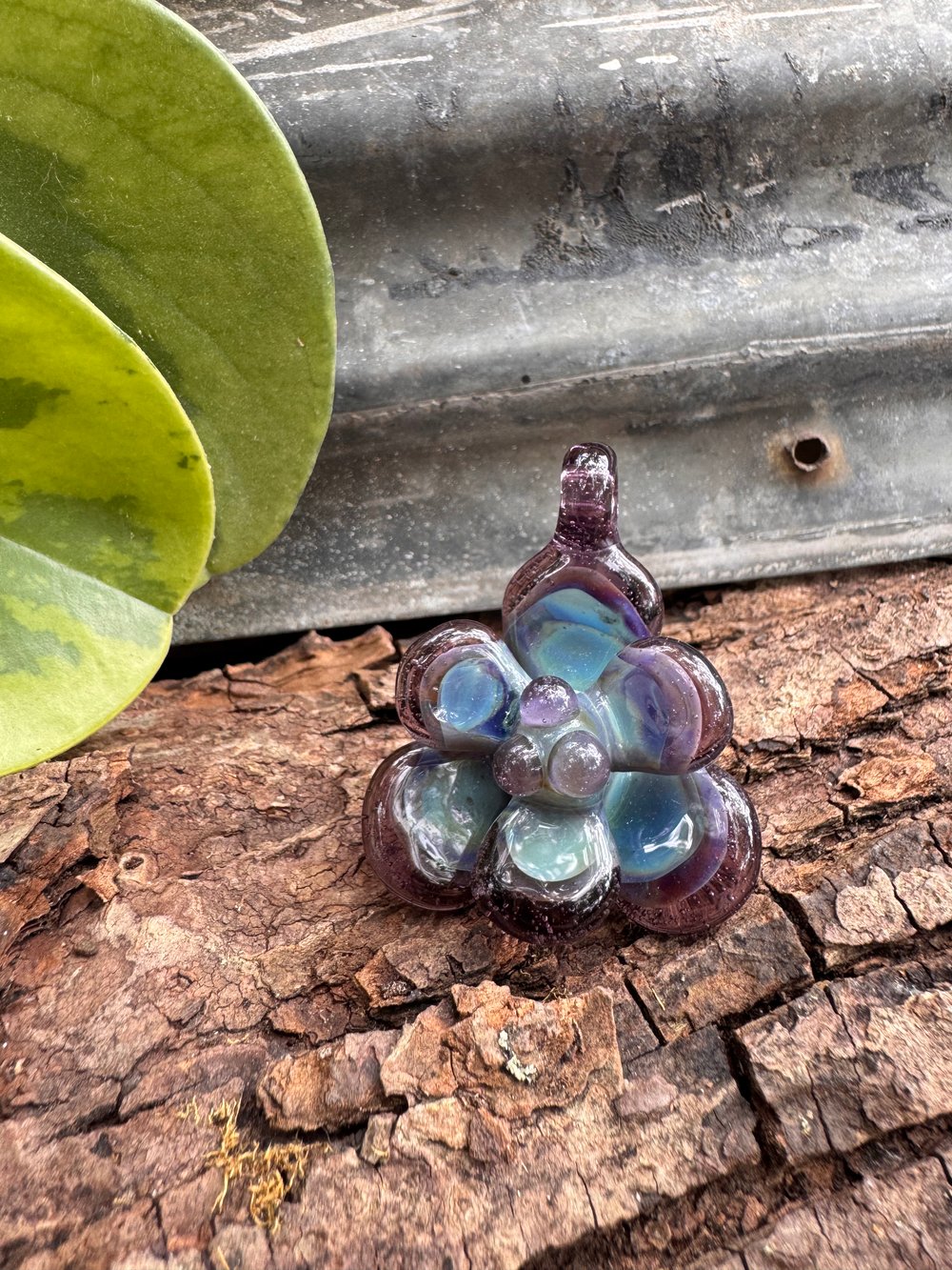Dusty Purple Succulent Pendant