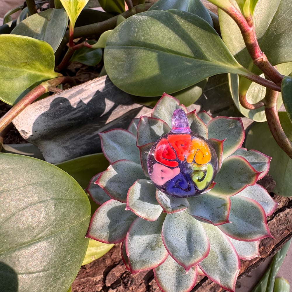 Pink Rainbow Geo Pendant