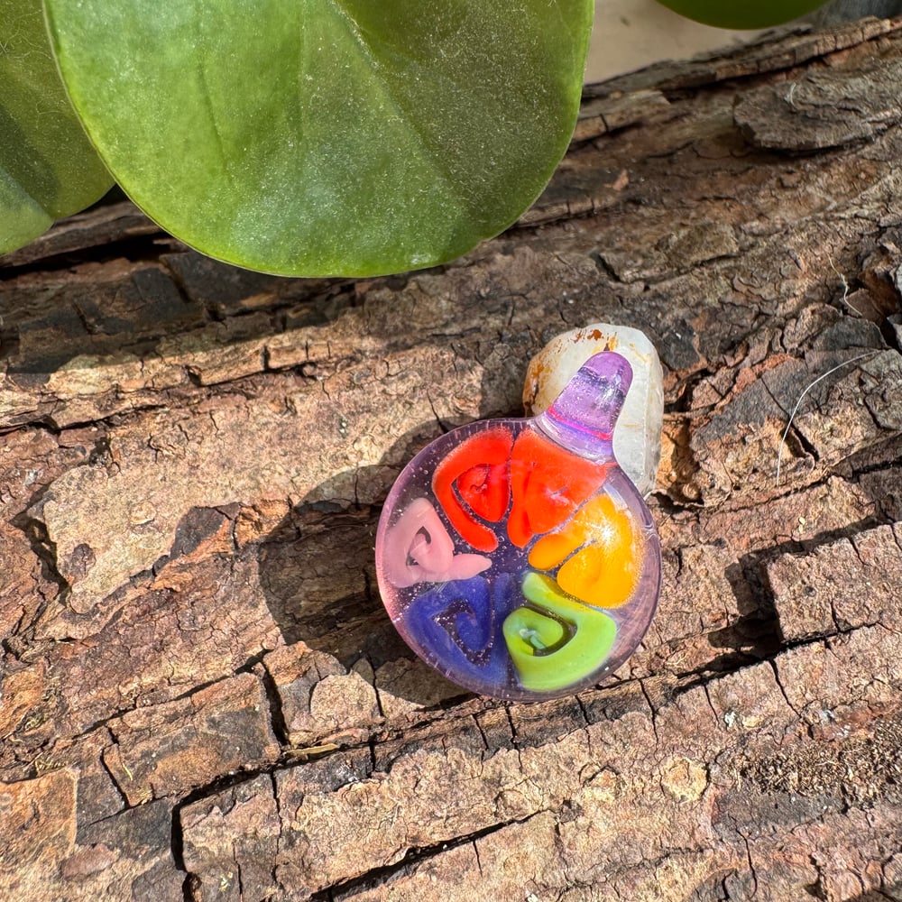 Pink Rainbow Geo Pendant