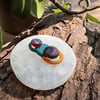 Aqua Amber Circles Pendant