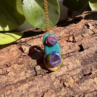 Image 5 of Aqua Amber Circles Pendant 