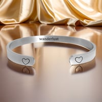 Image 6 of For the heart that longs to explore - Wanderlust Cuff Bracelet.