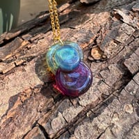 Image 2 of Sea Foam & Purple Circles Pendant
