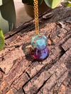 Sea Foam & Purple Circles Pendant