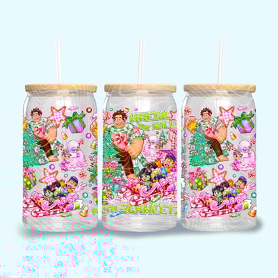 Image of Wreck The Halls Christmas Wreck It Ralph Uv Dtf Wrap W0689