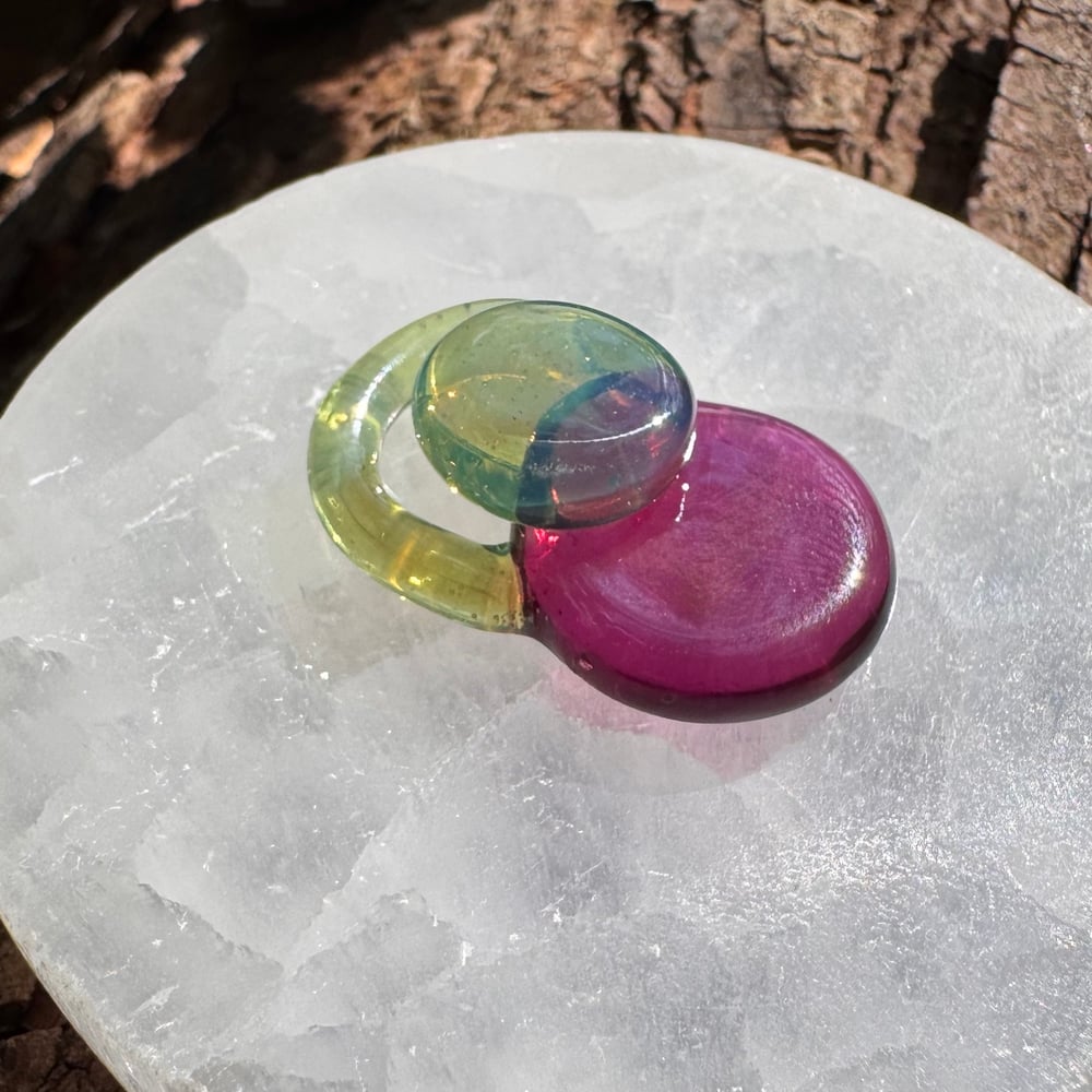 Sea Foam & Purple Circles Pendant