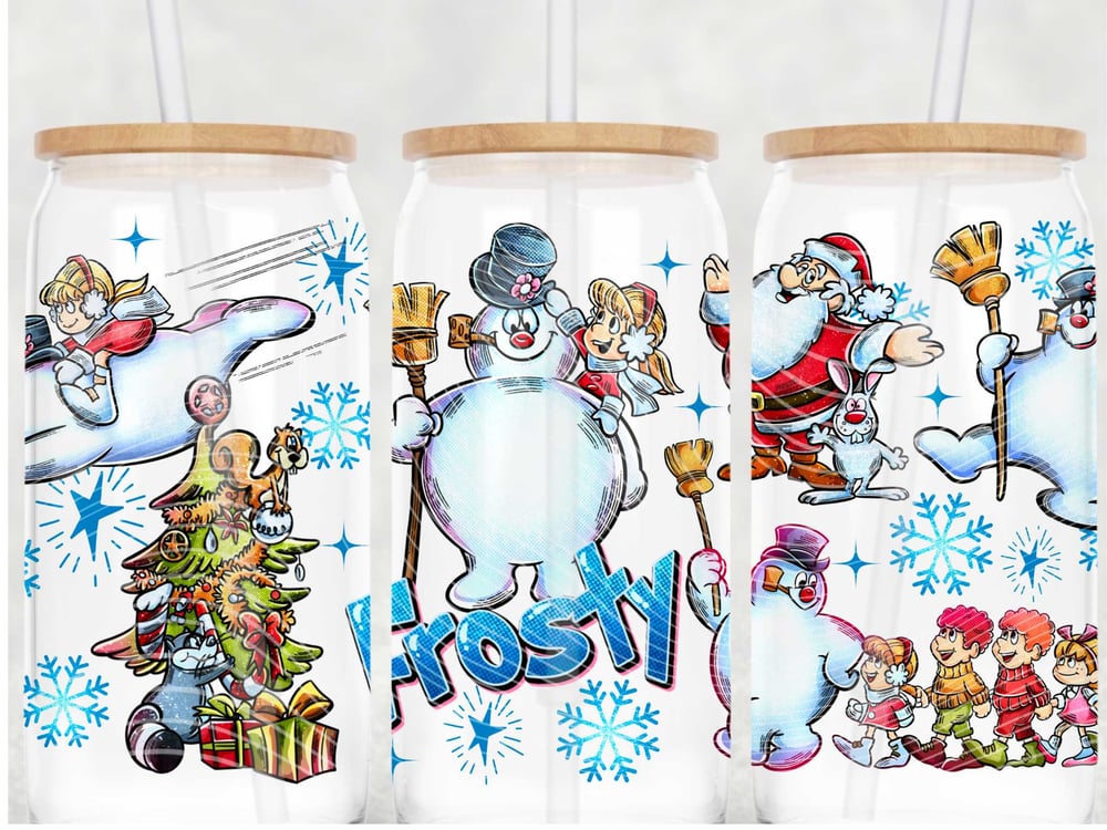Image of Vintage Frosty The Snowman Christmas Uv Dtf Wrap W0751