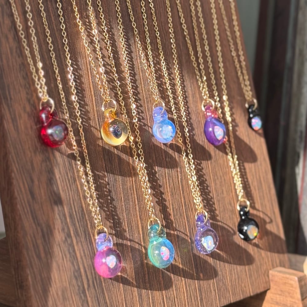 Black Opal Mini Pendants