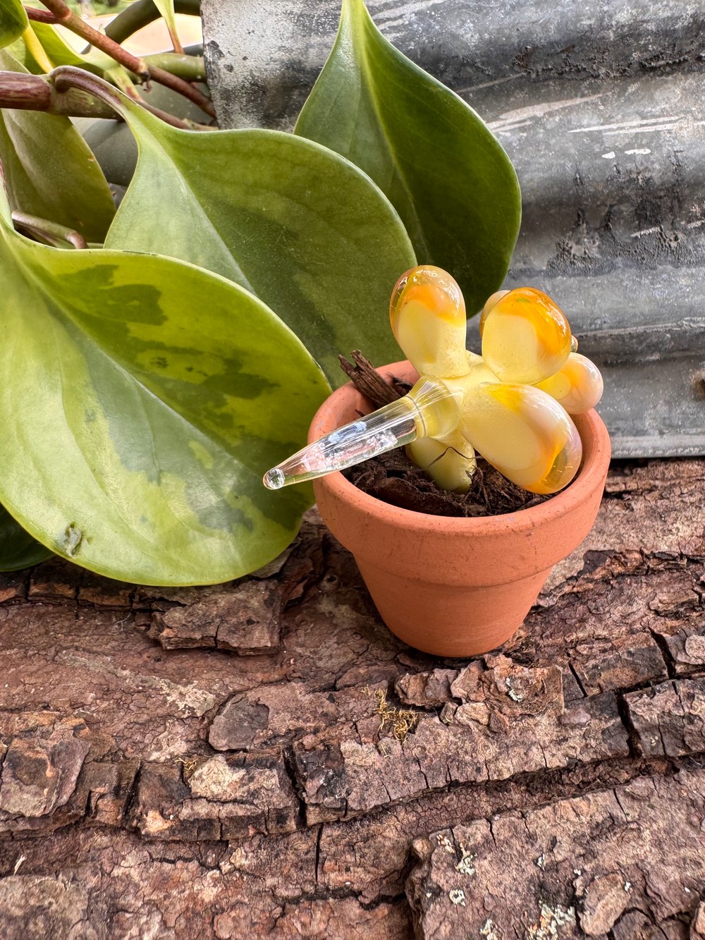 Yellow Succulent Sculpture