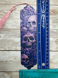 Image 3 of Skull Bookmark – Halloween Elegance in Purple & Pink 💀✨