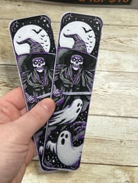 Image 2 of Evil Halloween Bookmark – Ghosts, Moon & Bats Design 👻🌕🦇