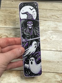 Image 1 of Evil Halloween Bookmark – Ghosts, Moon & Bats Design 👻🌕🦇