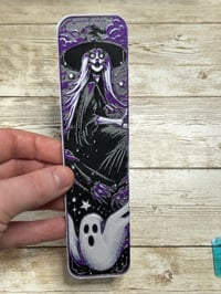 Image 1 of Evil Halloween Bookmark [2]– Ghosts, Moon & Bats Design 👻🌕🦇