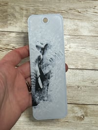 Image 1 of Elephant Bookmark – Artistic Black & White Design 🐘🖤🤍