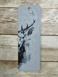 Image 2 of Deer Bookmark – Artistic Black & White Design 🦌🖤🤍
