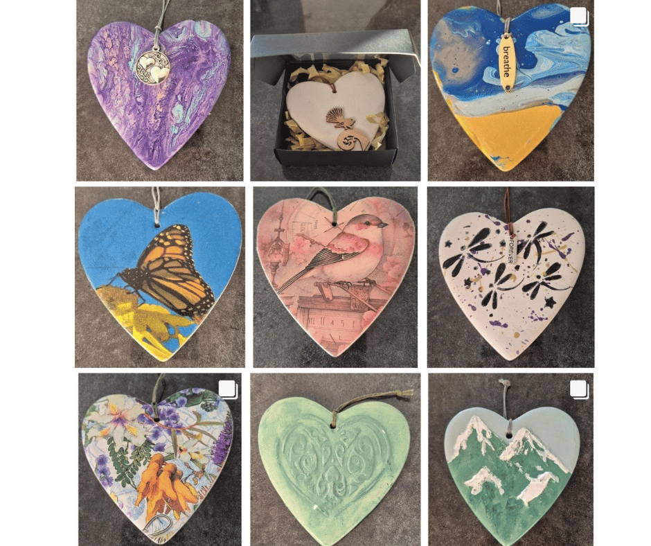 Image of Hanging Porcelain Hearts