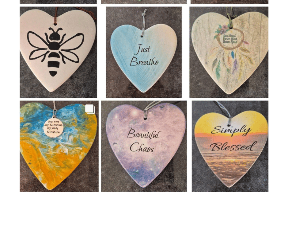 Image of Hanging Porcelain Hearts