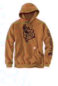 Carhartt® BROWN Midweight Hooded Logo Sweatshirt