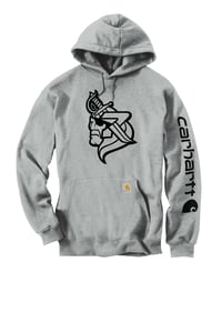 Carhartt® Heather Grey Midweight Hooded Logo Sweatshirt