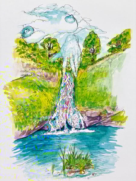 Image of Waterfall II laserprint