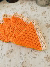 Image 2 of sweet pumpkin pie coasters by Dara's Cozy Crochet
