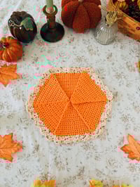 Image 3 of sweet pumpkin pie coasters by Dara's Cozy Crochet