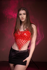 Image 1 of HEART top (red acrylic)