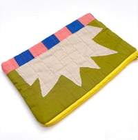 Image 1 of Spark Pouch Large- Olive and Ecru