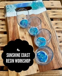 Sunshine Coast Resin Cheeseboard and Glasses Workshop (2)