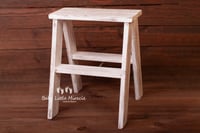 Image 10 of Wooden ladder white brown red 