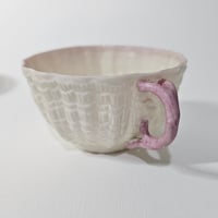 Image 14 of Scarce Antique Ulster Pottery Company Coalisland Parian Shell Trio c.1889
