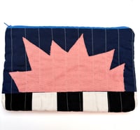 Image 2 of Spark Pouch Large- Navy and Salmon pink