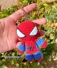 Image 2 of Crochet SpiderVenom Keychain 