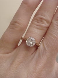 Image 6 of Edwardian 18ct yellow gold 1.35ct diamond solitaire engagement ring 