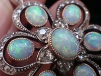 Image 3 of LARGE EDWARDIAN 15CT OPAL DIAMOND PENDANT