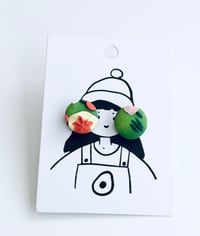 Crimson Leaf Polymer Clay Earrings