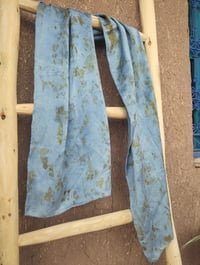 Image 4 of Indigo & Coreopsis silk scarf