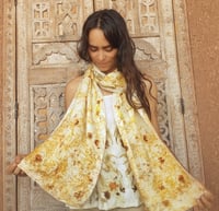 Image 1 of Coreopsis & Cosmea Silk scarf 