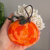 Image 3 of Crochet Foldable Pumpkin Market Bag - made to order