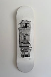Tokyo House "Taka's Tacos' Original, hand drawn skateboard deck.