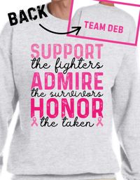 TEAM DEB- Ash Gray Crewneck Sweatshirt CLOSES 9/17
