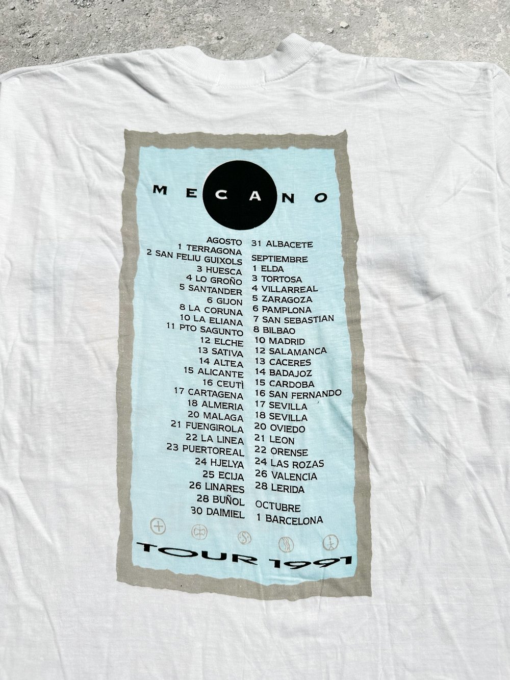 Mecano 1991 ‘Adalai’ White Tour T-Shirt