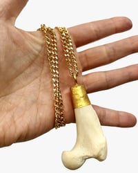 Badger femur necklace 