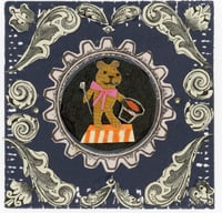 Teddy And Top Hat Tile.. original artwork