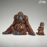 Image 3 of Edge Sculpture "Orangutan And Baby Miniature"