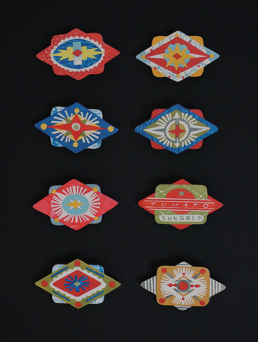 Image of Wearable Collages - Folk Art Inspired Brooches