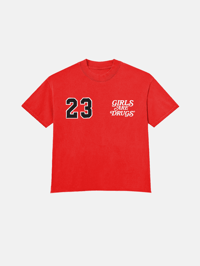 Image 1 of GIRLS ARE DRUGS® x JORDAN® TEE - RED