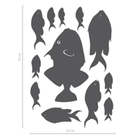 Image 2 of Wandtattoo 24 Fische in zwei Farben